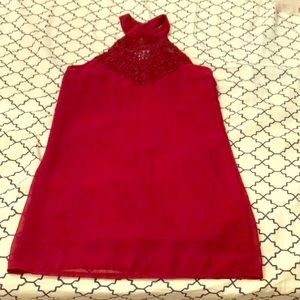 Halter lace chiffon tank dress, once worn!